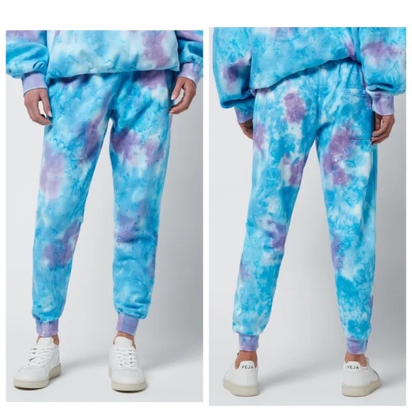 New! La DETRESSE Blueberry Mystic Tie Dye Hoodie & Pants Lounge Suit - Picture 4 of 11